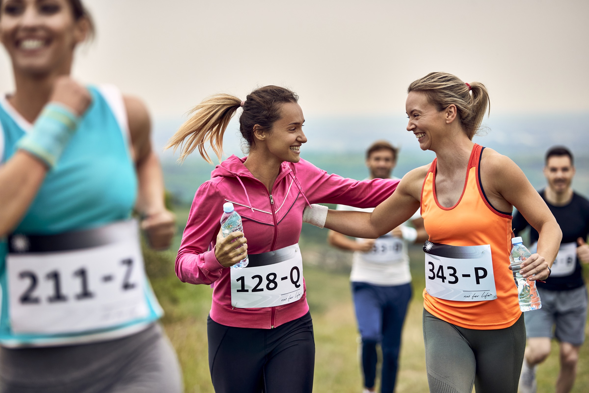 Runners on the course